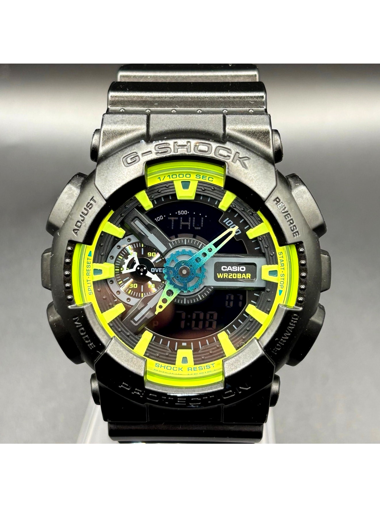 Casio G-Shock Ga-110ly-1a Sporty Illumi Lime Black Analog Digital Men's Watch